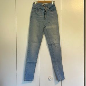 Levi Strauss 721 light wash skinny Jean